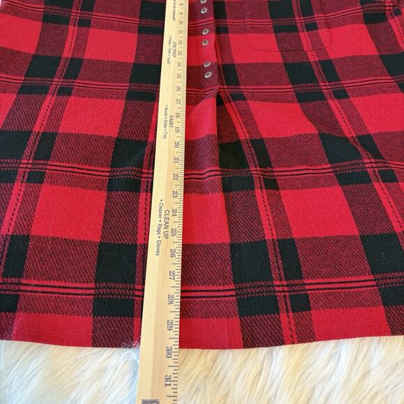 Soft Surroundings Mad About Plaid Red Buffalo Check Tunic Top Womens XL Boho - Picture 8 of 9